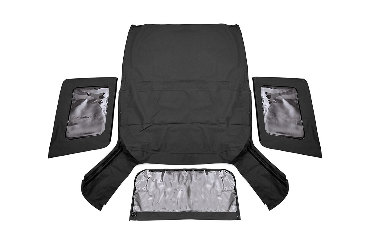 Jeep Wrangler JK Soft Top - Rough Country - Replacement - Black - '07-'09